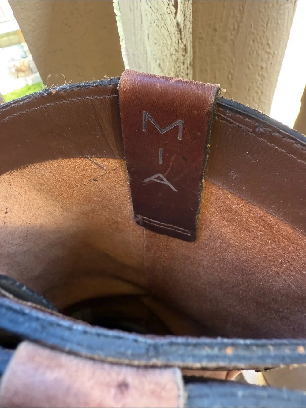 MIA Brown Leather Rockstar Western Heeled Boots - Picture 9 of 14